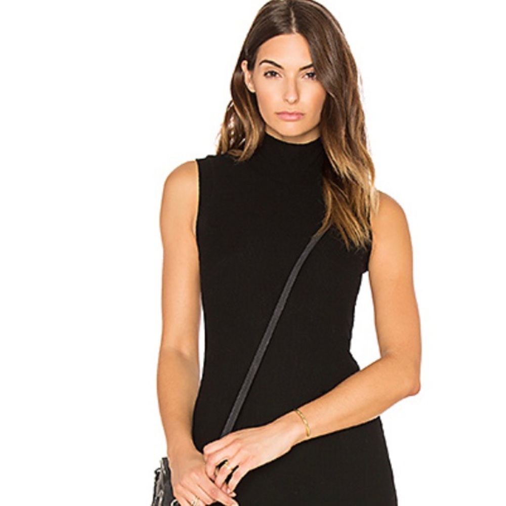 NWOT. Dress- Sleeveless Turtleneck in Black